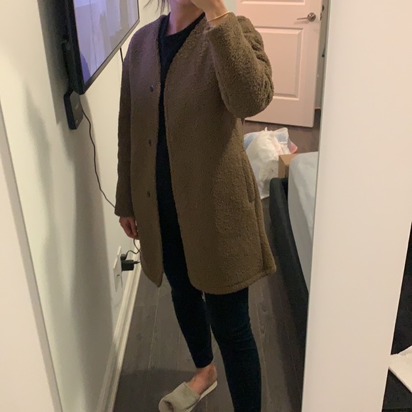 Brown teddy 3/4 jacket - Picture 2 of 4